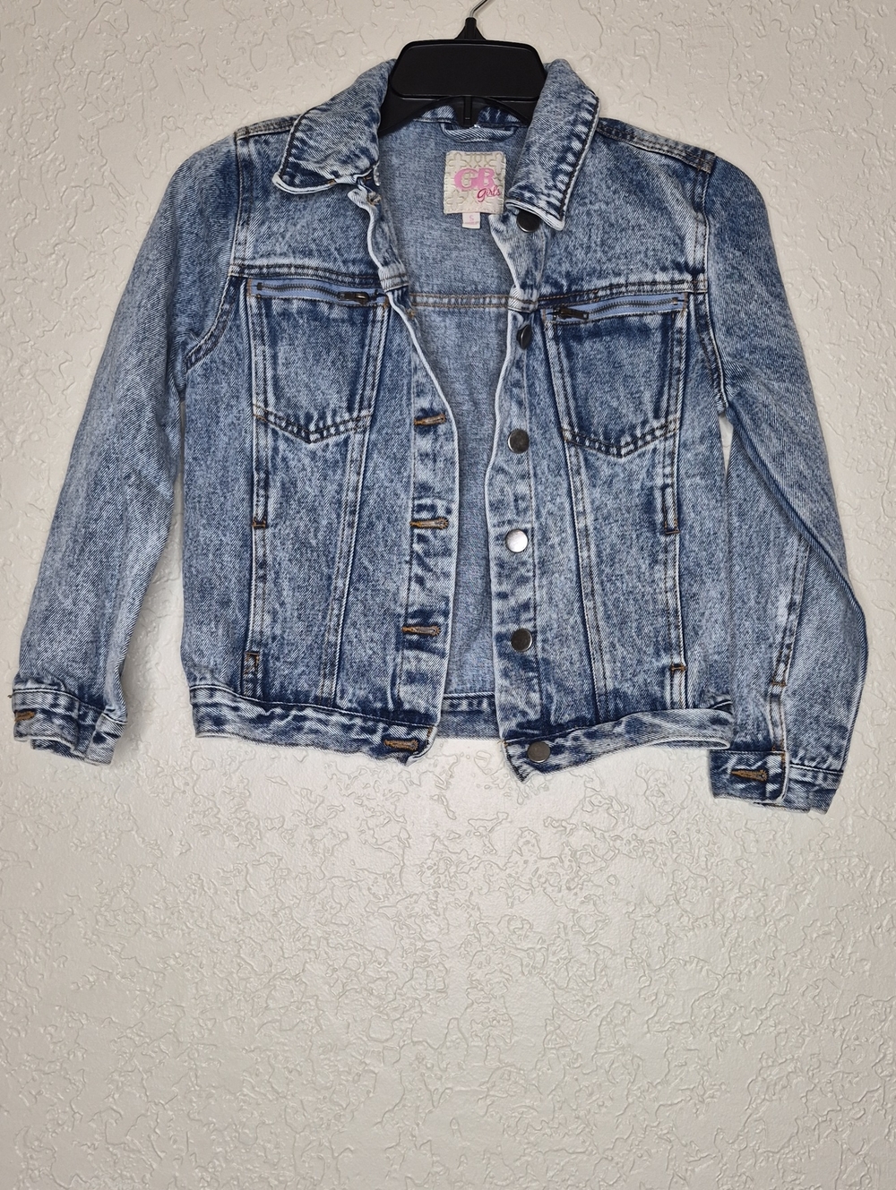 GB Girls Button Front Jean Jacket Size S (Girls)